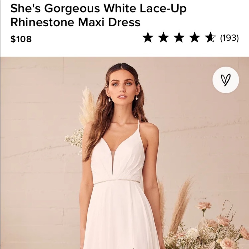 Lulu’s White Wedding Dress! Brand new with TAGS!